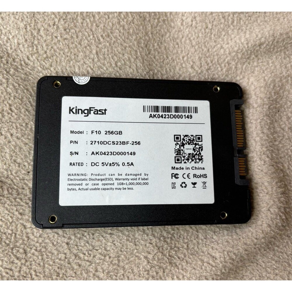 KingFast F10 256GB 2.5" SATA III Internal SSD 2710DCS23BF-256 6Gb/s